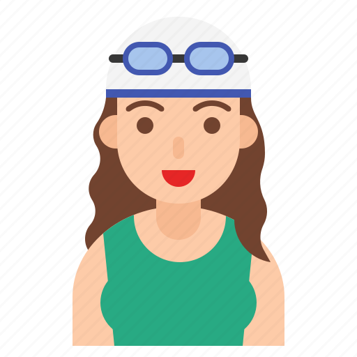 Avatar, female, job, occupation, profession, swimmer icon - Download on Iconfinder