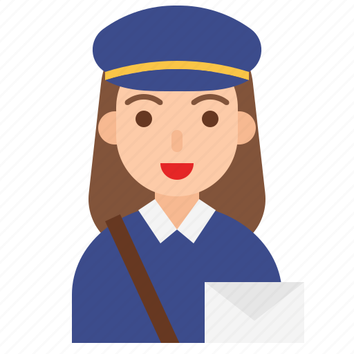 Avatar, female, job, mail carrier, occupation, post woman, profession icon - Download on Iconfinder