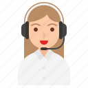 avatar, customer support, female, job, occupation, operator, profession