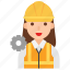 avatar, engineer, female, job, occupation, profession 