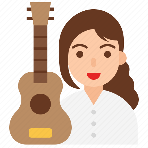 Avatar, female, guitar, job, occupation, profession icon - Download on Iconfinder
