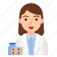 avatar, female, job, occupation, pharmacist, profession 