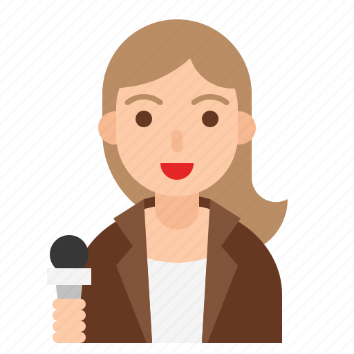 Avatar, female, job, journalist, occupation, profession, reporter icon - Download on Iconfinder