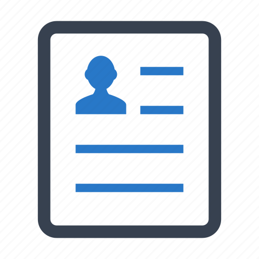 Resume, cv, profile icon - Download on Iconfinder