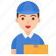 avatar, courier, delivery, job, male, occupation, profession 