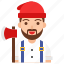 avatar, job, lumberjack, male, occupation, profession 