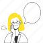 old, woman, bored, mood, avatar 