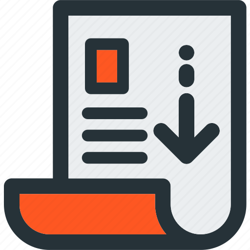 Download, resume, arrow, cv, down, paper icon - Download on Iconfinder