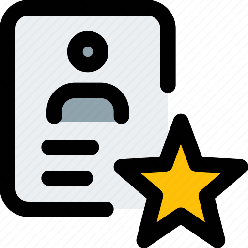 Profile, star, work, office icon - Download on Iconfinder