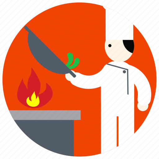 Bowl, chef, cook, flame, jobs, uniform icon - Download on Iconfinder
