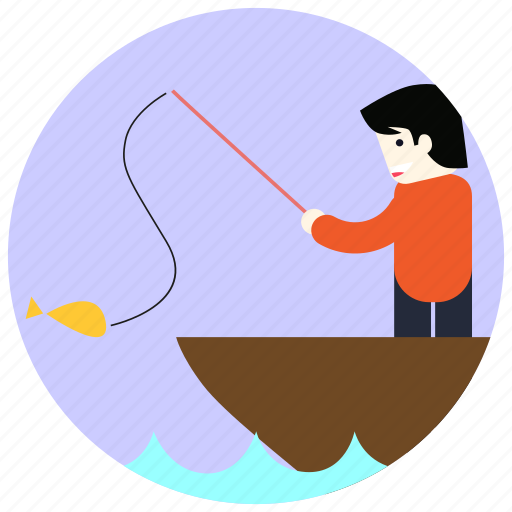 Boat, fish, fisher, jobs, pole icon - Download on Iconfinder