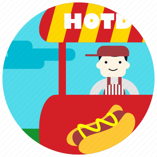 Food, hotdog, jobs, park, seller, stand icon - Download on Iconfinder