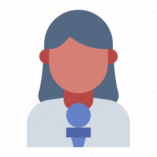 Woman, journalist, avatar, reporter, news, journalism, press icon - Download on Iconfinder