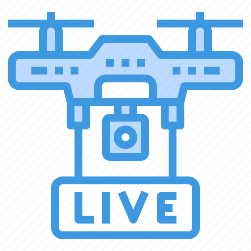 Drone, report, broadcast, live, news icon - Download on Iconfinder