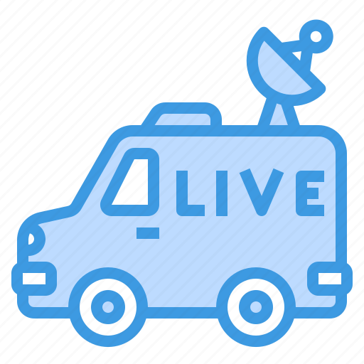 Van, broadcasting, live, satellite, automobile icon - Download on Iconfinder