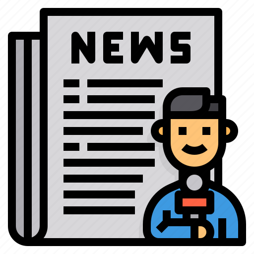Journalist, reporter, news, report, man icon - Download on Iconfinder
