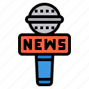 microphone, report, live, news, reporter