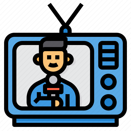 News, reporter, journalist, broadcast, television, channel icon - Download on Iconfinder