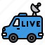 van, broadcasting, live, satellite, automobile 