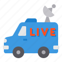 van, broadcasting, live, satellite, automobile