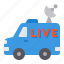 van, broadcasting, live, satellite, automobile 