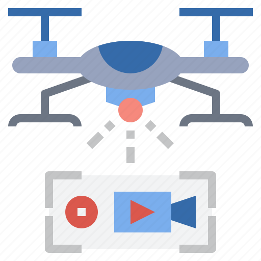 Drone, camera, recording, live, sky, report icon - Download on Iconfinder