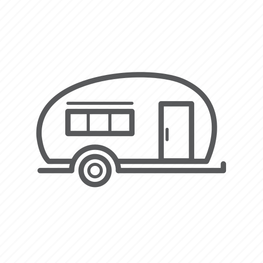 Camper, house, on, trailer, travel, wheels icon - Download on Iconfinder