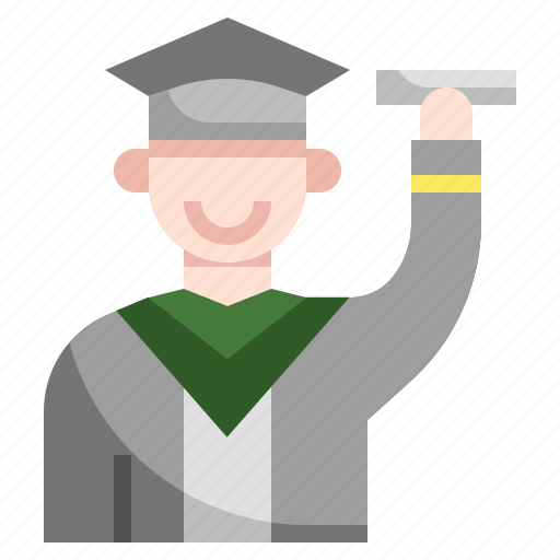 Graduate, graduation, cap, degree, certification, mortarboard icon - Download on Iconfinder