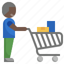 shopping, trolley, cart, market, shop