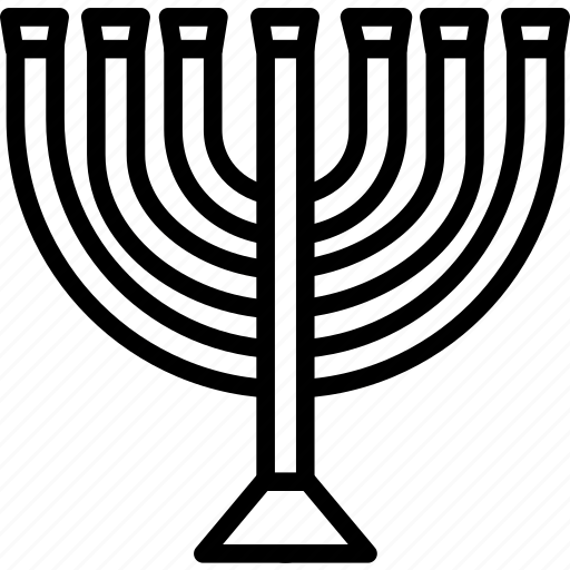 Menorah, candlestick, jewish icon - Download on Iconfinder