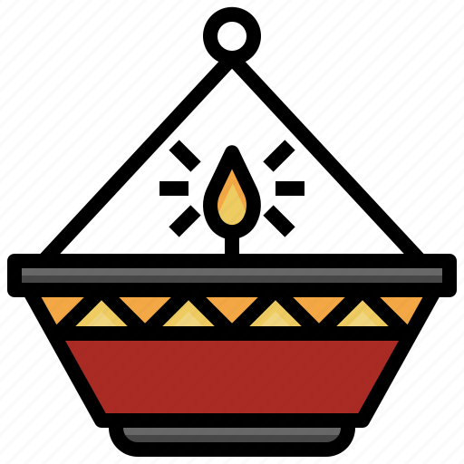 Flame, lamp, ner, cultures, tamid, oil, jewish icon - Download on Iconfinder