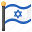 flag, world, israel, nation, country 
