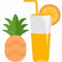 drink, fruit, juice, pineapple