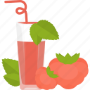 drink, fruit, juice, raspberry