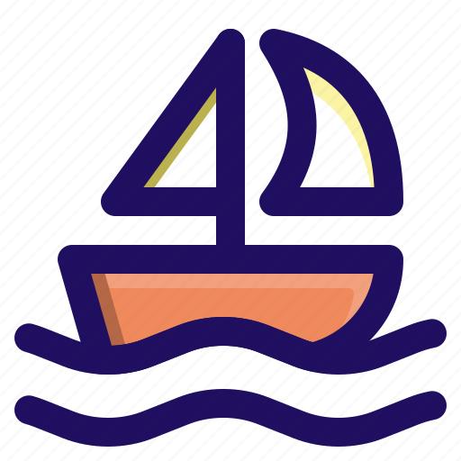 Boat, ketch, sailboat, sloop, water, yacht icon - Download on Iconfinder