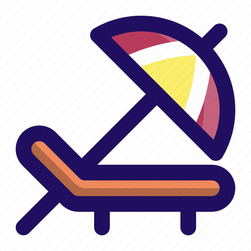 Beach, chair, holidays, tours, umbrella icon - Download on Iconfinder