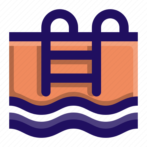 Ladder, pool, stairs, swimming, water icon - Download on Iconfinder