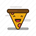 cartoon, cheese, emoji, emoticon, expression, fast food, pizza 
