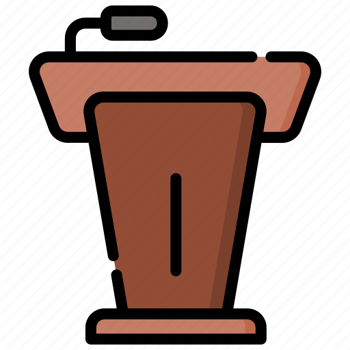 Building, court, judge, justice, law, lectern, podium icon - Download on Iconfinder