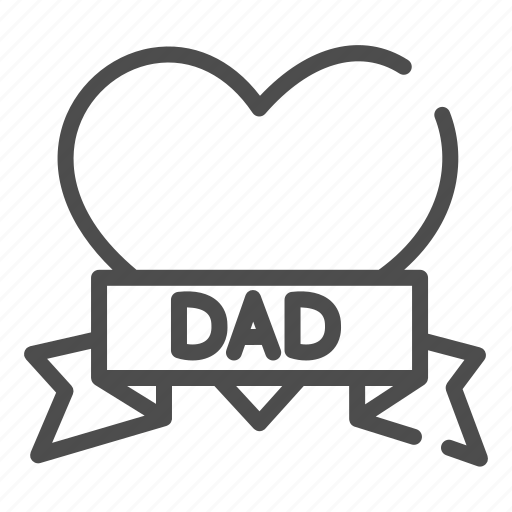 Love, abstract, style, tatoo, ribbon, heart, dad icon - Download on Iconfinder