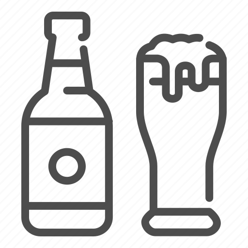 Beer, drink, lager, alcohol, glass, bottle, foam icon - Download on Iconfinder
