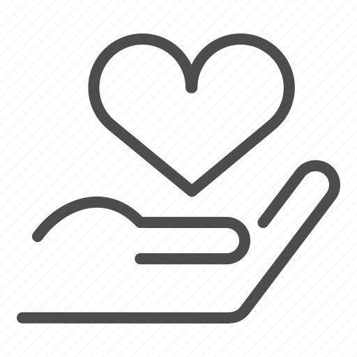 Hand, heart, love, caring, charity, shape icon - Download on Iconfinder