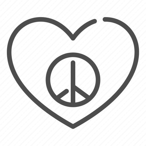 Peace, love, shape, hippie, heart, emblem icon - Download on Iconfinder