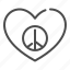 peace, love, shape, hippie, heart, emblem 