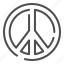 peace, pacifist, hippie, pacifism, round, circle, emblem 