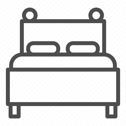 Bed, hotel, room, pillow, furniture, double, bedsheet icon - Download on Iconfinder