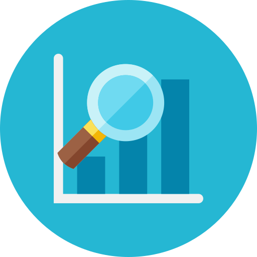 Graph, magnifier icon - Free download on Iconfinder