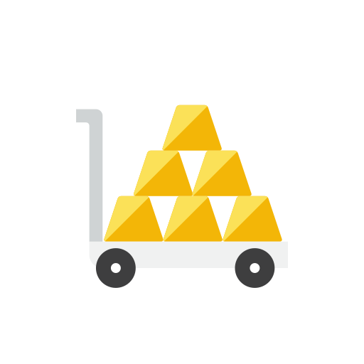 Cart, gold icon - Free download on Iconfinder