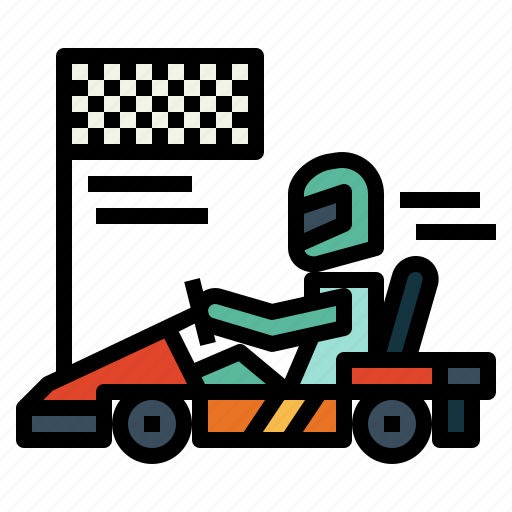Competition Go Kart Karting Racing Icon Download On Iconfinder