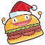 hamburger, burger, food, christmas, kawaii, xmas, decoration, restaurant 